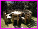 Gartengarnitur mit 8eckigem Tisch
